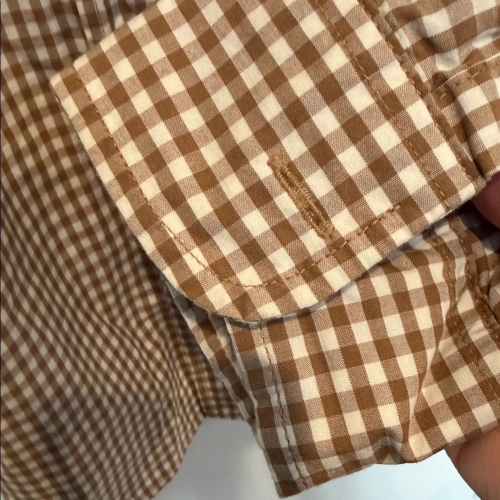 The North Face Brown Gingham Lightweight Shirt Jacket